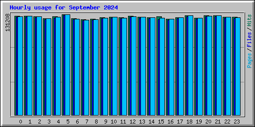 Hourly usage for September 2024