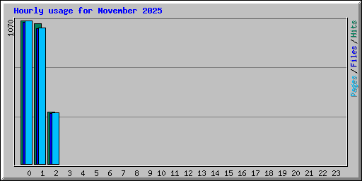 Hourly usage for November 2025